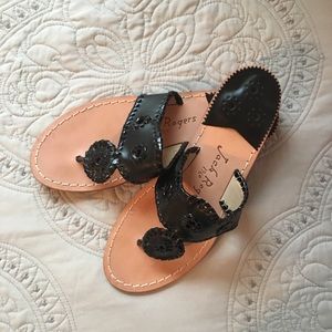 Jack Rogers black flat sandal